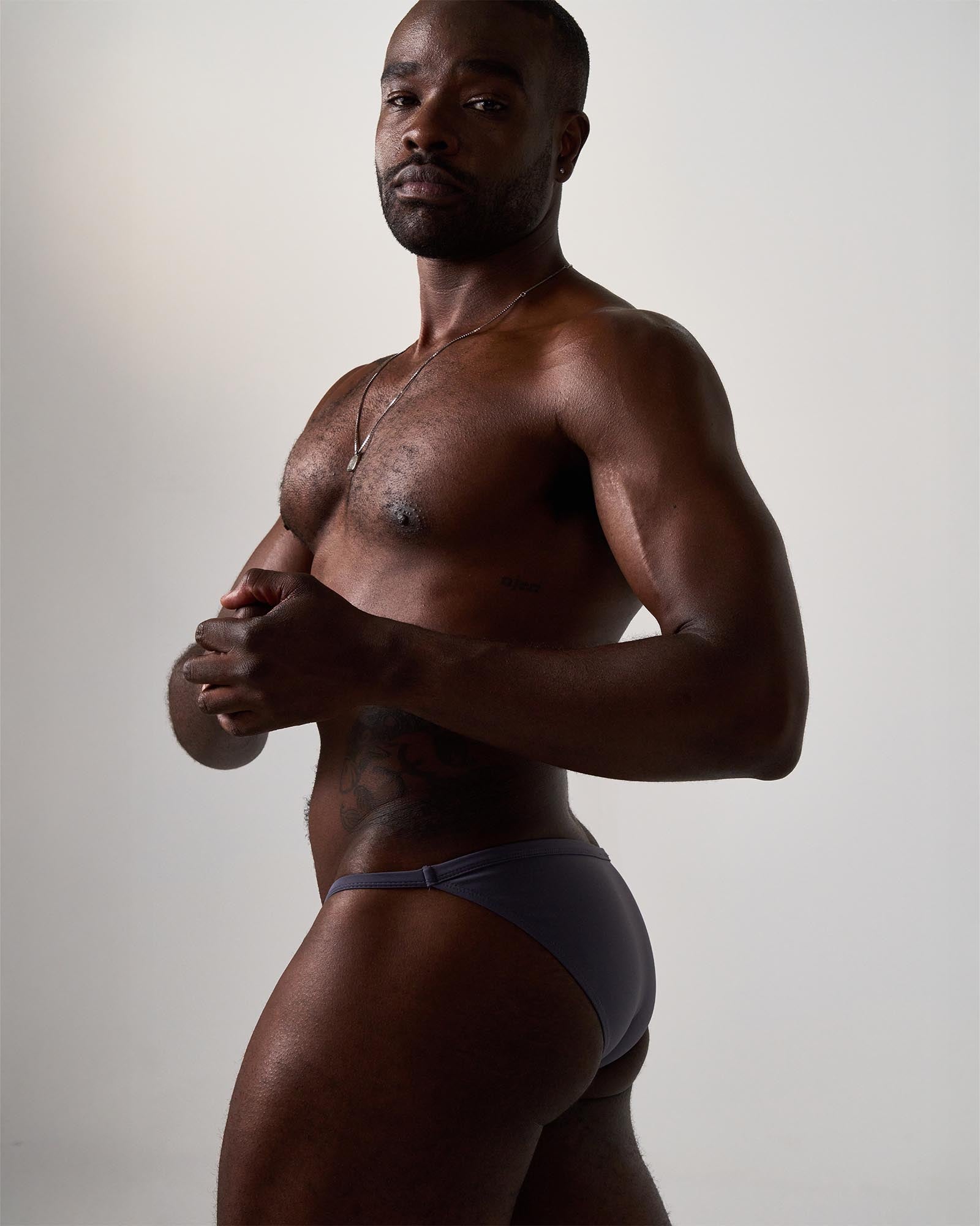 TEAMM8 Statement Micro Swim Brief Gunmetal (view 4)