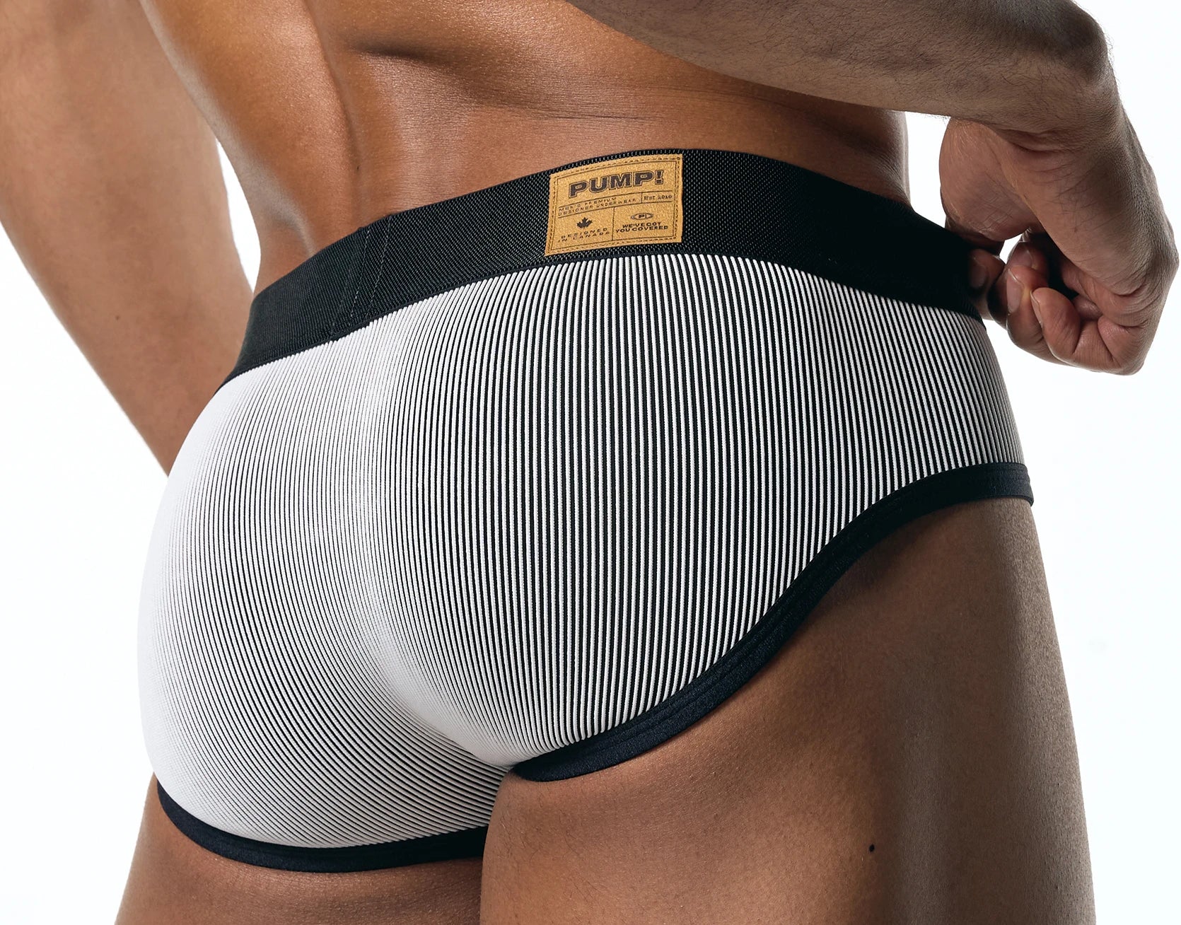 PUMP! Washed Denim Bleach Brief - BANG & STRIKE (view 6)