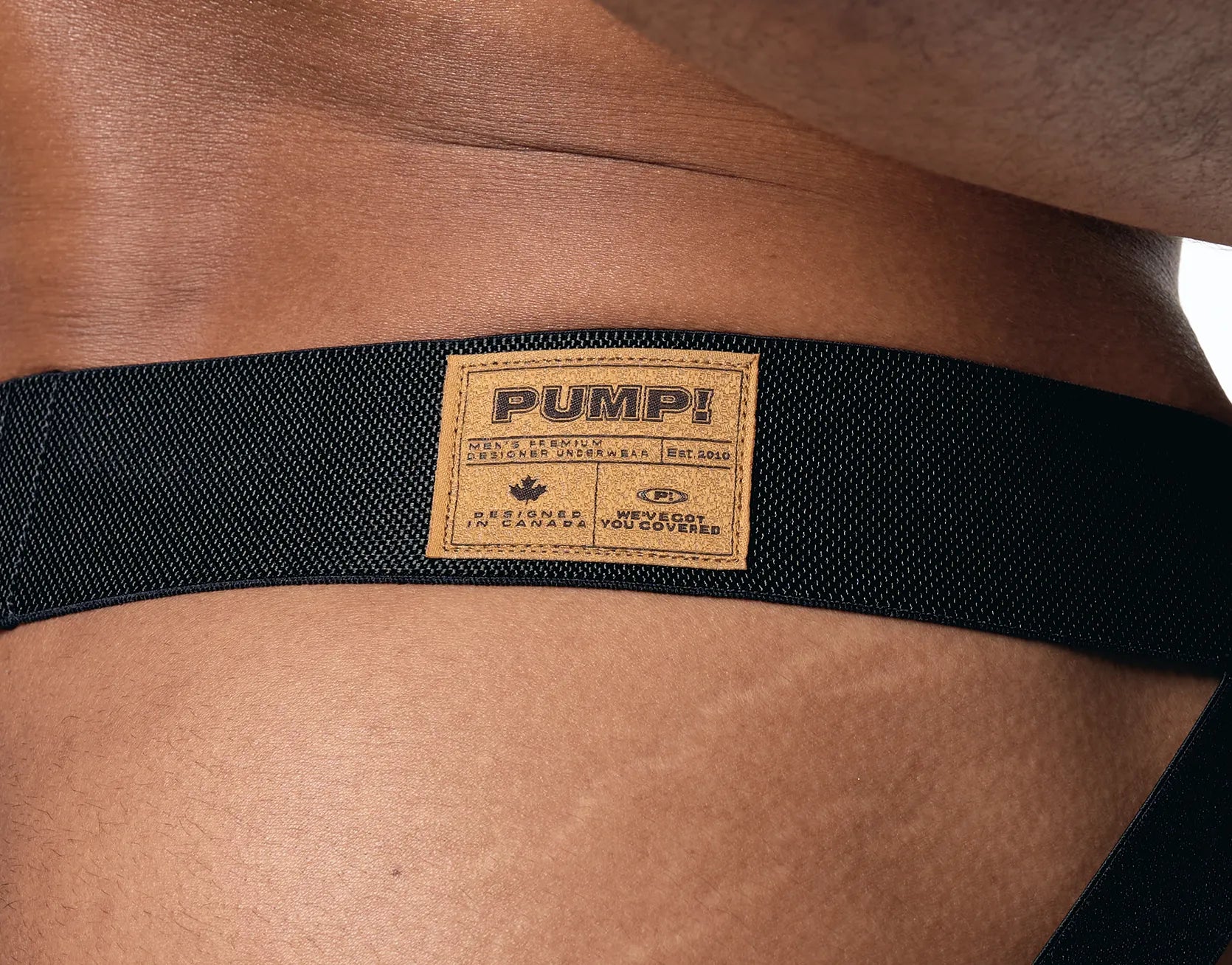PUMP! Washed Denim Bleach Jockstrap - BANG & STRIKE (view 6)