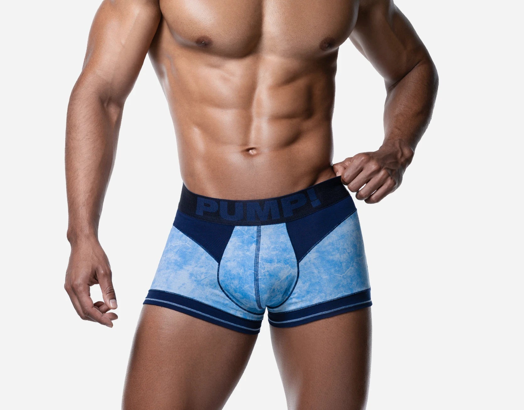 PUMP! Washed Denim Bubble Blue Boxer - BANG & STRIKE (view 2)