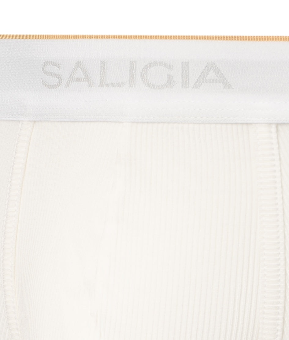 SALIGIA Soft TENCEL White Ribbed Trunk - BANG & STRIKE (view 5)