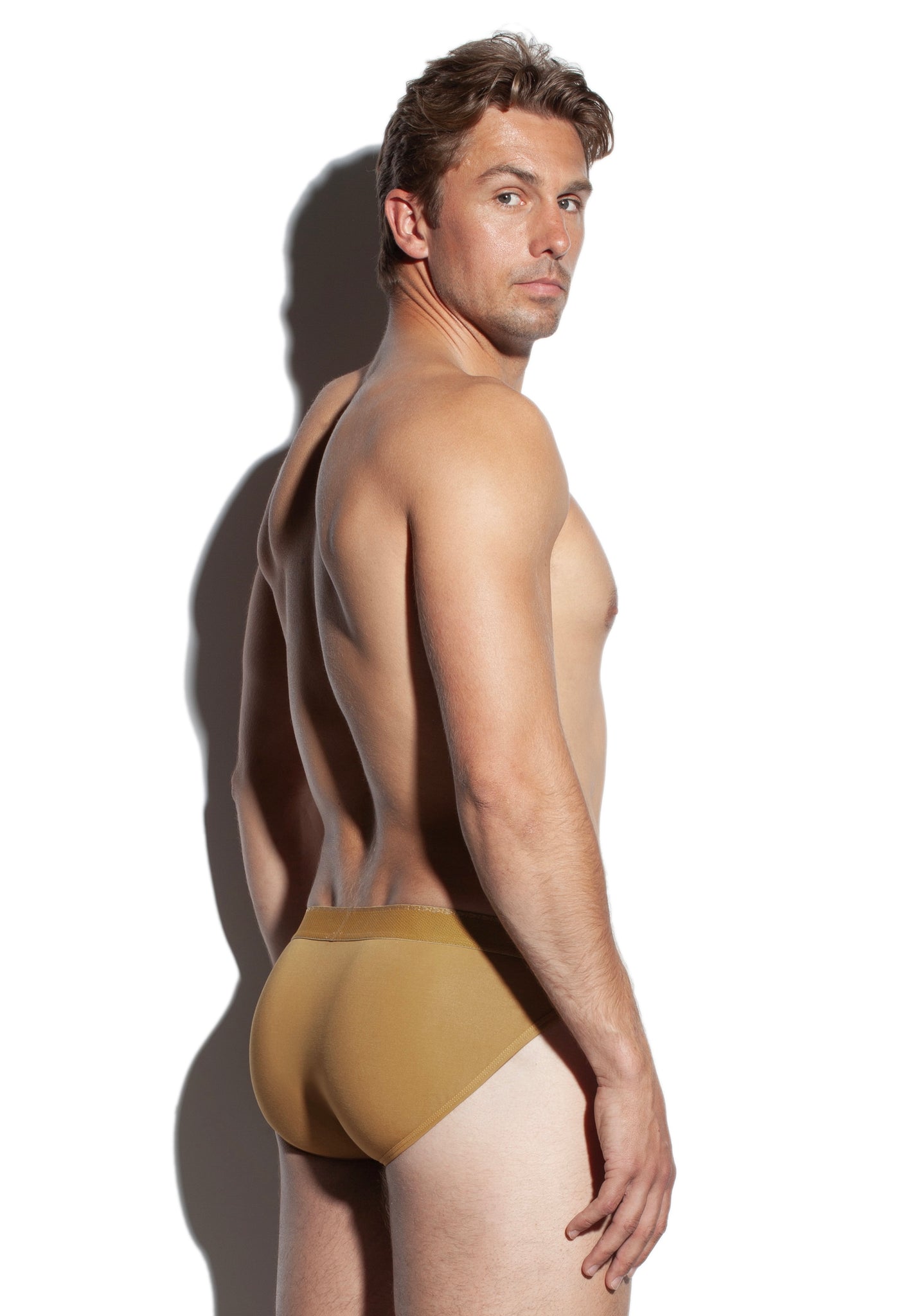 SALIGIA Brown Greek Modal Laurel Sport Brief - BANG & STRIKE (view 3)