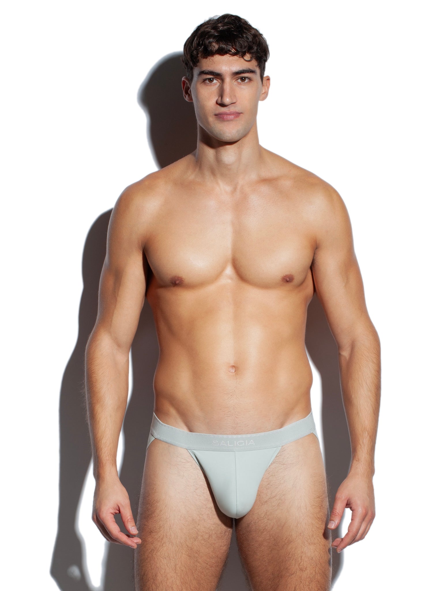 SALIGIA Grey Greek Lyocell Acanthus Sport Brief - BANG & STRIKE