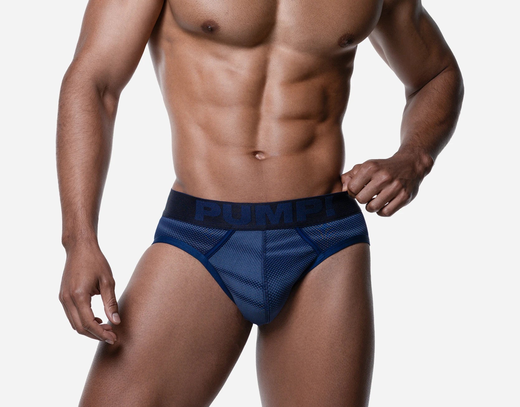PUMP! Washed Denim Indigo Blue Brief - BANG & STRIKE (view 2)