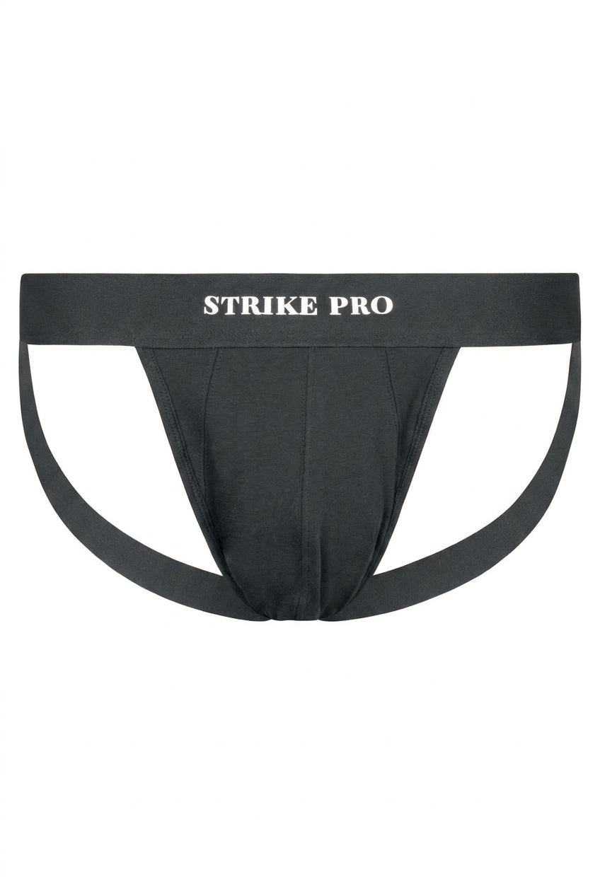 STRIKE PRO Core Cotton Jockstrap in Graphite grey, back product shot