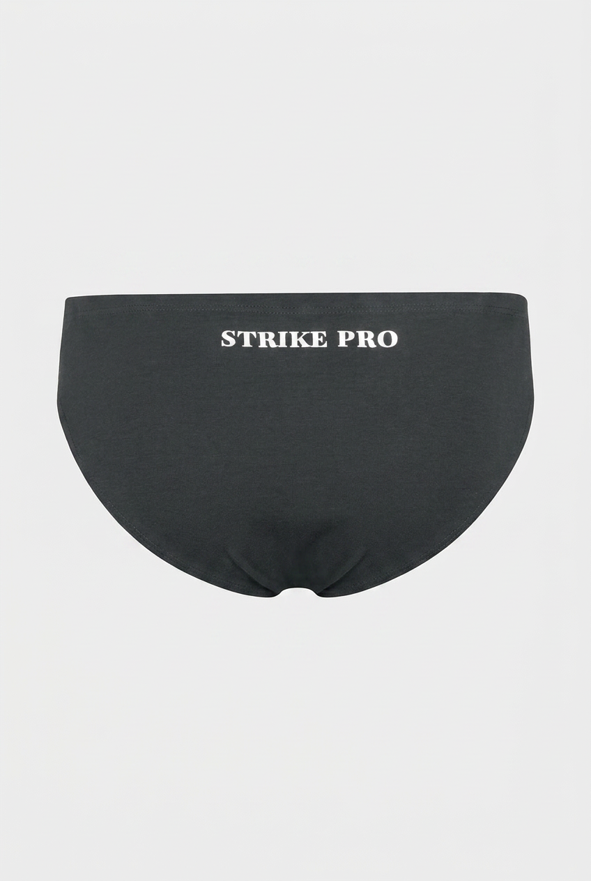 STRIKE PRO Core Cotton Slip Brief in Graphite grey, back product shot