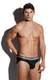 SALIGIA Black Nylon Anaerobic Club Brief - BANG & STRIKE (view 2)
