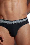 SALIGIA Black Nylon Anaerobic Club Brief - BANG & STRIKE (view 6)