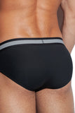 SALIGIA Black Nylon Anaerobic Club Brief - BANG & STRIKE (view 5)