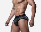 PUMP! Washed Denim Black Brief - BANG & STRIKE (view 3)