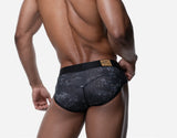 PUMP! Washed Denim Black Brief - BANG & STRIKE (view 4)