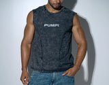 PUMP! Washed Denim Black Tank Top - BANG & STRIKE (view 3)