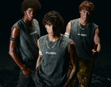 PUMP! Washed Denim Black Tank Top - BANG & STRIKE (view 8)