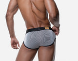 PUMP! Washed Denim Bleach Brief - BANG & STRIKE (view 3)