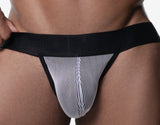 PUMP! Washed Denim Bleach Jockstrap - BANG & STRIKE (view 4)