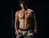 PUMP! Washed Denim Bleach Jockstrap - BANG & STRIKE (view 8)