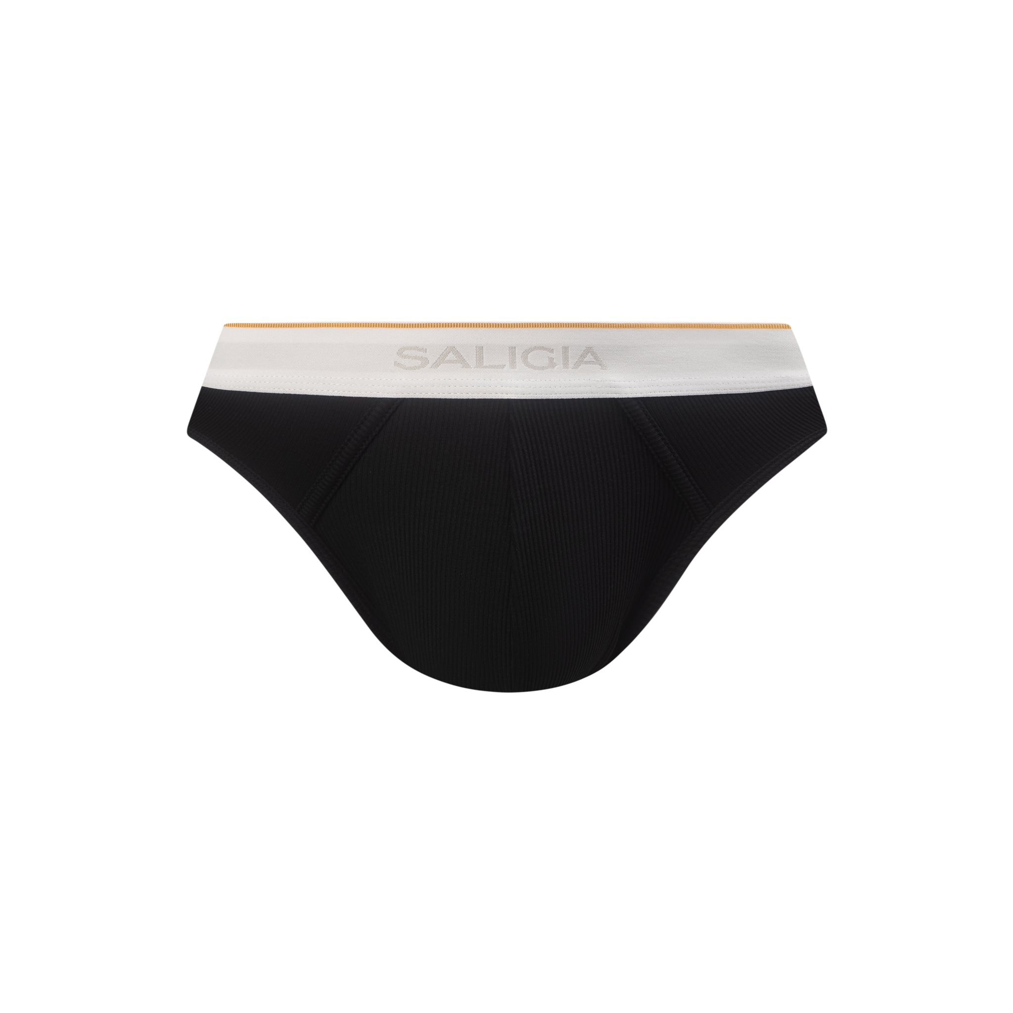 SALIGIA Soft TENCEL Black Ribbed Brief - BANG & STRIKE (view 3)