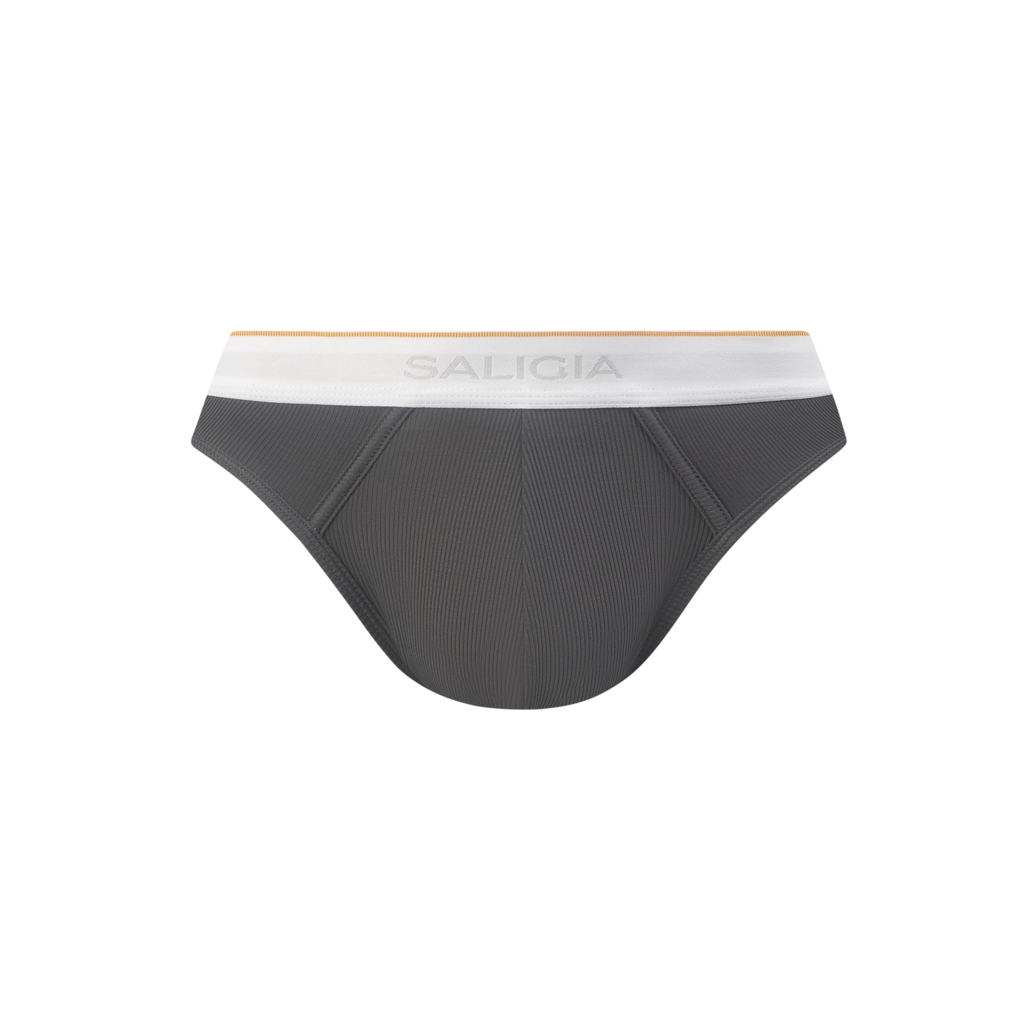 SALIGIA Soft TENCEL Grey Ribbed Brief - BANG & STRIKE (view 3)
