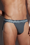 SALIGIA Grey Nylon Anaerobic Club Sport Brief - BANG & STRIKE (view 6)