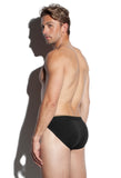 SALIGIA Black Greek 140s Cotton Olive Sport Brief - BANG & STRIKE (view 3)
