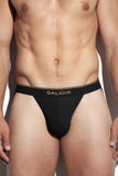 SALIGIA Black Greek 140s Cotton Olive Sport Brief - BANG & STRIKE (view 6)