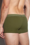 SALIGIA Green Greek 140s Cotton Olive Trunk - BANG & STRIKE (view 4)