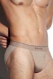 SALIGIA Brown Greek Lyocell Acanthus Sport Brief - BANG & STRIKE (view 7)