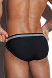 SALIGIA Black Nylon Anaerobic Club Sport Brief - BANG & STRIKE (view 8)