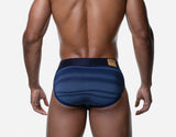 PUMP! Washed Denim Indigo Blue Brief - BANG & STRIKE (view 4)
