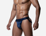 PUMP! Washed Denim Indigo Blue Jockstrap - BANG & STRIKE (view 4)