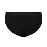 mens black strike pro branded cotton brief back shot