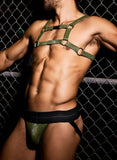TEAMM8 Flex Faux Python Army Jockstrap - BANG & STRIKE