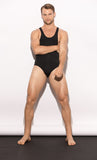 STRIKE PRO Black Microfibre Bodysuit - BANG & STRIKE