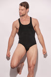 STRIKE PRO Black Microfibre Bodysuit - BANG & STRIKE