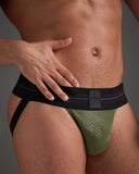 TEAMM8 Flex Faux Python Army Jockstrap - BANG & STRIKE (view 5)