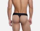 pump switch mens thong with Y back feature detail